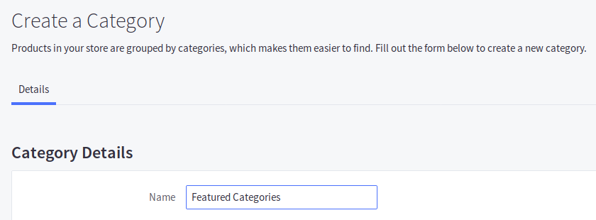 Camden - Create a Category